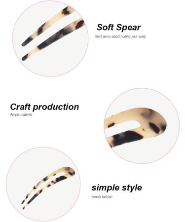 Lmyzcbzl U Shaped Hair Pin French Hair Fork for Women - Hairstyle Accessory 10.3 * 2.6cm - Buy Online on GoSupps.com