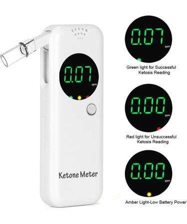 Buy Professional Ketone Breath Analyzer - Portable Digital Ketosis Tester with 10 Replaceable Mouthpieces for Accurate Ketosis Tracking - Buy Online on GoSupps.com