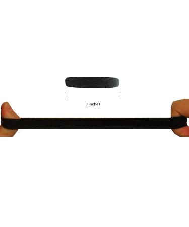 Styla Hair 6 Pack Black Elastic Bands for Thick Curly Wavy Hair - No Crease Seamless Design Ponytail Holders for Women & Men - Ideal for High Impact Sports - All Day Comfort - Buy Online on GoSupps.com