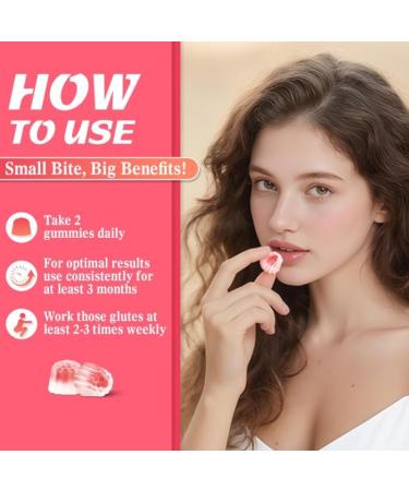 Booty Gummies for Women Multivitamin Vegan NonGMO Sculpting Lifting & Firm Buttocks 1 Pack - Buy Online on GoSupps.com