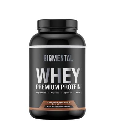 Biomental Chocolate Whey Protein Powder - Rich Flavor for Muscle Growth & Recovery - Premium Fitness Nutrition Supplement - Zero Artificial Flavors & Sweeteners - Protein Supplement 2 Pounds