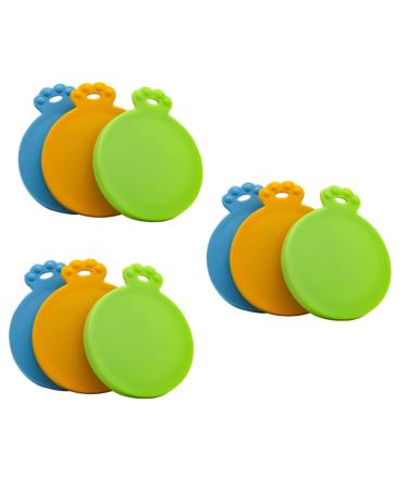 POPETPOP 9 Pcs Pet Can Lid Canned Meals Canned Dog Food Pet Food Can Cover Dog Can Lid Cats and Dogs Skull 10.5x9cmx3pcs Assorted Colorx3pcs