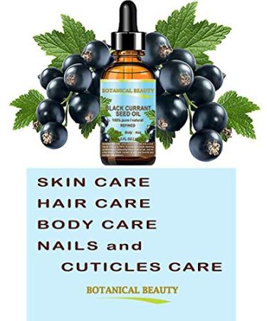 Black Currant Seed Oil 0.5 Fl.oz. - 100% Pure & Natural for Skin, Hair, Lip, Nail - Omega 3, 6, 9 Essential Fatty Acids - Botanical Beauty - Buy Online on GoSupps.com