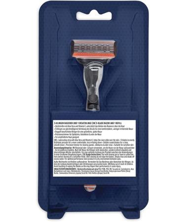 Buy Amazon Men's 5-Blade Razor Handle - Multi-Colour with 2 Cartridges & Refill Cartridges | International Shipping - Buy Online on GoSupps.com