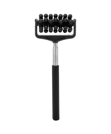 Telescopic Back Massage Tab - Adjustable Ergonomic Handle for Pain Relief | Flexible Back Roller for Men & Women (Black) - Buy Online on GoSupps.com