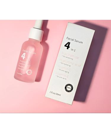Buy 4-in-1 Facial Serum - 30% Vitamin C 14% Vitamin E Niacinamide & Hyaluronic Acid | Anti-Aging Hydrating & Whitening | 0.01 Fl Oz (Pack of 150) - International Shipping - Buy Online on GoSupps.com