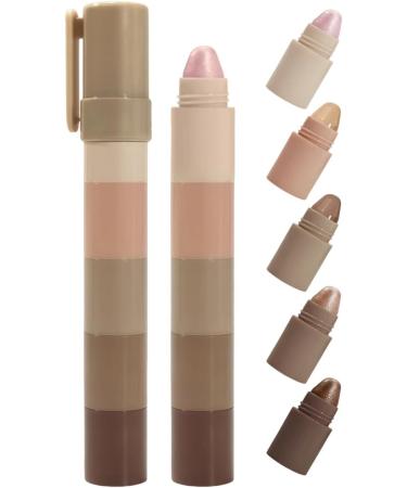  lyanny lyanny Highlighter Pen - Creamy Texture Eyeshadow Pencil Long-Lasting Cosmetic Beauty Product for School Travel Party Meeting Scene Excursion Carnival Holidays - Buy Online on GoSupps.com