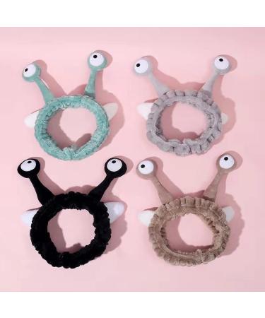 Nawjue 2 Pieces Makeup Spa Headband Set - Coral Fleece Animal Headbands for Women - Perfect for Washing Face and Shower - Black+Blue - Buy Online on GoSupps.com