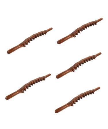 Gatuida 5st roll rod with 20 balls of portable massage tab Thai massage tab Muscle massage tab trigger-point leg massage tool round pearls wooden fitness household products