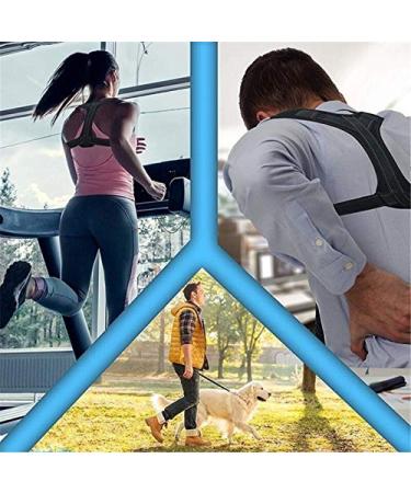 Posture Corrector For Back Clavicle Spine Back Shoulder Lumbar Support Corset Correction Posture pedic Belt Men Women (Black S) Better life - Buy Online on GoSupps.com