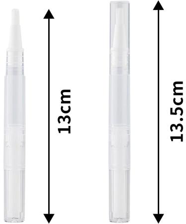 3pcs Transparent Twist Pens with Brush Tip - Refillable Nail Polish & Cuticle Oil Applicator - Buy Online on GoSupps.com