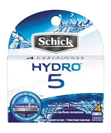 Schick Hydro 5 Sense Hydrate Razor Refills for Men, 4 Count (Pack of 1) 4 Count (Pack of 1) Hydrate