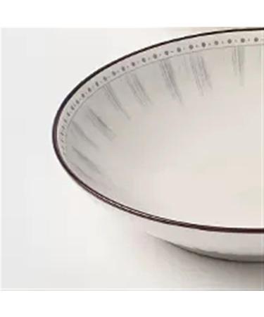 Serving Plates Ceramic Plate Household Dish Dish White Circular Kitchen Restaurant Dish Simple Line Shape Deep Plate Soup Plate Vintage Dish Set of 4/6 for Appetizer Dinner and Desserts (Color : C Small C - Buy Online on GoSupps.com
