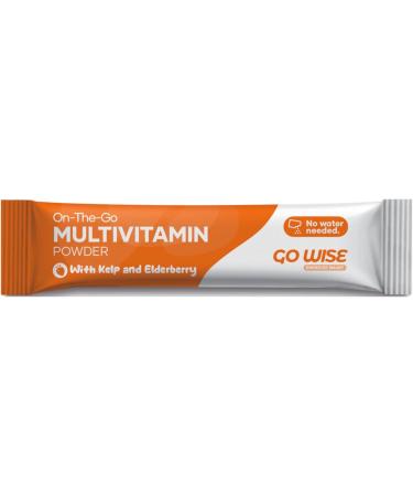 Go Wise On The Go Multivitamin Powder, 14 Vegan Daily Vitamin Packets for Men & Women, Natural Berry Flavor, Gluten-Free Energy & Immune Support Supplement, Convenient Travel Vitamin Stick Packs 14 Sticks - Buy Online on GoSupps.com
