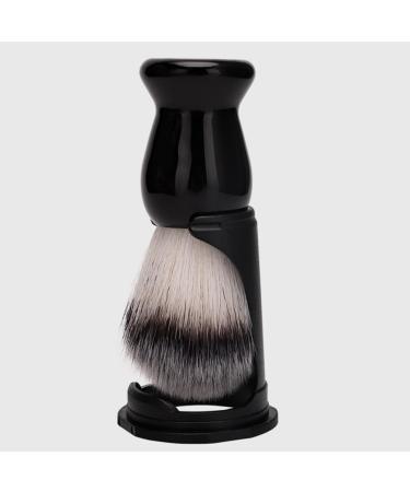 Patkaw Men's Shaving Brush - Plastic Hairdressing Salon Brush with Stand | Wet Shave Security Tool | Perfect Gift for Husbands & Fathers - Black - Buy Online on GoSupps.com