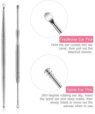 Stainless Steel Ear Cleaning Kit - Earcuff Ear Spoon - Ear Wax Cleaner - Buy Online on GoSupps.com