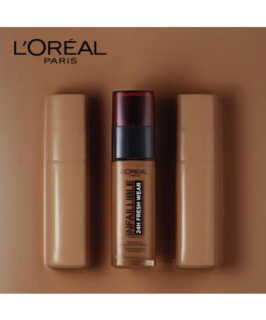 L'Oreal Paris Infallible 24hr Freshwear Liquid Foundation - 30ml | Radiant Sun 250 Color | Long-Lasting Formula - Pack of 1 - Buy Online on GoSupps.com