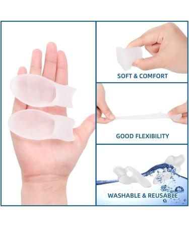 Hoogoo Bunion Toe Corrector Pads 8Pcs - Toe Separator and Spreader for Overlapping Toes - Gel Bunion Cushions for Women and Men - Buy Online on GoSupps.com