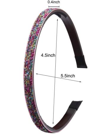 DIY Glitter Hair Bands - 8-Piece Set for Women Men & Girls | Gentle Touch Headgear in 8 Colors - Buy Online on GoSupps.com