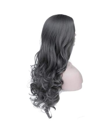 Buy Long Grey Wavy Synthetic Wig for Women | 50s 60s 70s 80s Brazilian Cosplay Hair - International Shipping Available - Buy Online on GoSupps.com