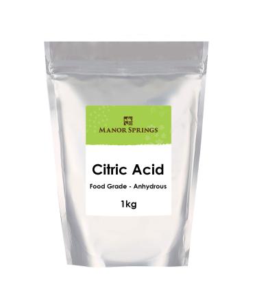 Citric Acid Food Grade Anhydrous 1kg by Manor Springs