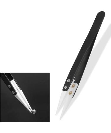 Multi-Function Tool Precision Tweezers Tweezers Precision Ceramic Tips Tweezers Straight Aimed Tweezers Stainless Steel Handle High Temperature Resistant (Color : Black) (Color : (Color : Svart) - Buy Online on GoSupps.com