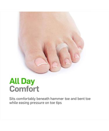 NatraCure Gel Hammer Toe Crest Pads - 1 Pair (Left/Right) - Toe Straightening Cushion for Mallet Toes and Overlapping Toes - Buy Online on GoSupps.com