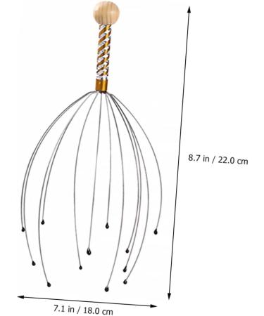 Frcolor 6-Mode Scalp Massage Brush - Multifunctional Handheld Hair Wash Scrubber & Steel Wood Tool - Buy Online on GoSupps.com