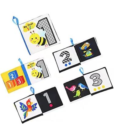 Crinkle Book Baby Toy - High Contrast Black and White Fabric Book for Newborns - Soft Touch and Feel Sensory Toy for Early Education - Perfect Learning Toy for 3, 6, 12 Months - Buy Online on GoSupps.com