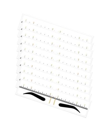 DOITOOL Eyebrow Stencil 50pcs Eyebrow Positioning Ruler Makeup Kits Measuring Ruler Eyebrow Shaping Stencil 18.00X3.80X0.10CM Yellow