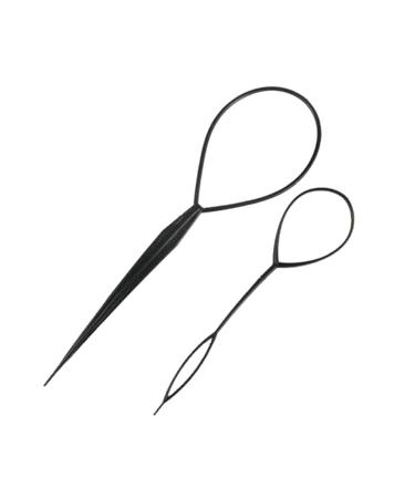 Plastic Magic Hair Braid Ponytail Maker Clip Tool Easy DIY Hair Style Accessories Styling-Black (2 Pcs)