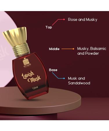 12-ML Luxury Lavish Musk Attar Non Alcoholic Men Women Long Lasting Itar Perfume Oil Fragrance Musky Scent 0.40 Floz - Buy Online on GoSupps.com