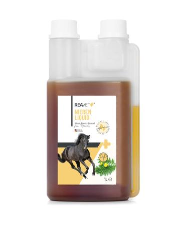 Reavet kidney liquid for horses 1l - 100% natural herbal mix to support kidney function in metabolic problems with overloaded liver & kidney
