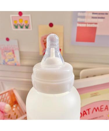 Strawberry Bear Glass Water Bottle 11oz | Kawaii Sippy for Teen Girls & Adults | Cute Portable Drinking Jug - Buy Online on GoSupps.com