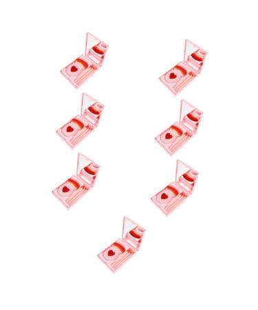 Beaupretty 7 Boxes makeup brush set travel makeup mini containers estuche para brochas maquillaje Cosmetic Tool Portable Cosmetic travel lip brush Makeup Tool Makeup Supplies