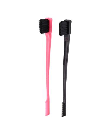 Yzibei Double Sided Brush Comb Combo Pack With 2 Pieces Pink And Black