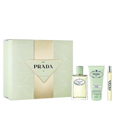 Prada Infusion d'Iris 3-Pcs Gift Set (Eau de Parfum Spray 3.4 Fl Oz + Body Lotion 1.7 Fl Oz + Eau de Parfum 0.34 Fl Oz)