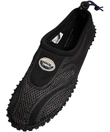 The Wave Men's Waterproof Water Shoes 11 Black/Black