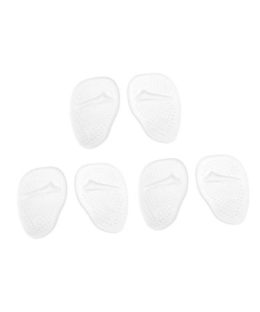 Didiseaon 3 Pairs Silicone Forefoot Pad Womens Clear Heels Insoles for Heels Metatarsal Pads Plantar is Unusual Anti-Slip Sole Pad White Non-Slip Support Pad Child Pu Polyurethane