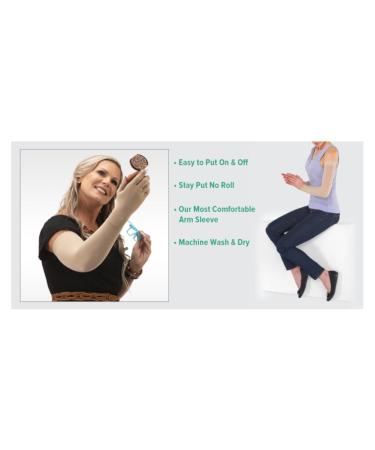 Juzo Soft 2002 Armsleeve 30-40mmHg with Silicone Band - Cinnamon - Regular Size - International Shipping Available - Buy Online on GoSupps.com