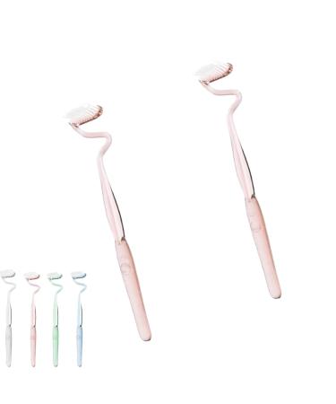 Multi-Functional S-Shaped Toothbrush - Deep Cleaning of Teeth S-Shape Toothbrush Scientific Vertical Brush for Adults Ultra-Clean Comprehensive Care Soft-Bristled Toothbrush (2Pink)