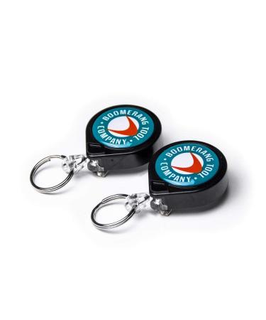 Boomerang Tool Company Fishing Zinger Duo, 36 inch Nylon Cord, Split Ring, Pin Attachment, Black, 6.5 inches