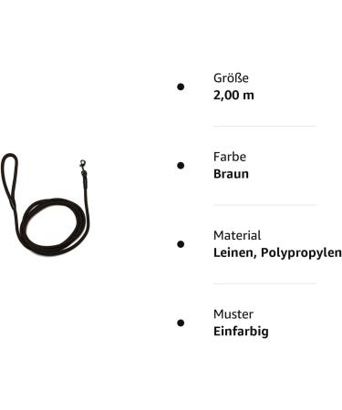 Premium Rope Dog Leash with Hand Loop - 10mm 27 Colors 7 Lengths (2.00m Brown) | International Shipping - Buy Online on GoSupps.com
