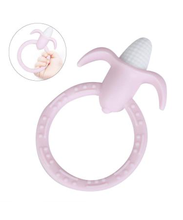 Infant Silicone Teether - BPA Free Soft Pink Teething Toy for Toddlers | Safe Chewing & Soothing Solution - Buy Online on GoSupps.com