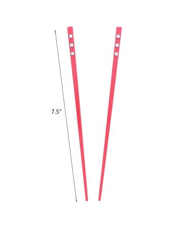 Set of 2 Red Hair Sticks with 3 Diamonds - Stylish Chopsticks - Buy Online on GoSupps.com