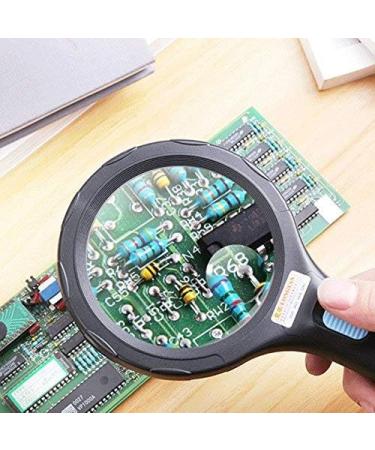 Reading Magnifying Glass Portable Handheld LED Illuminated Extra Large Lens Elderly Children Reading Magnifier Made in China - Buy Online on GoSupps.com