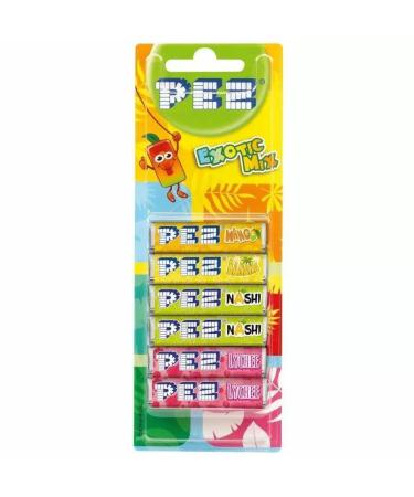 Pez Exotic Mix Refills 6 Pack 51g