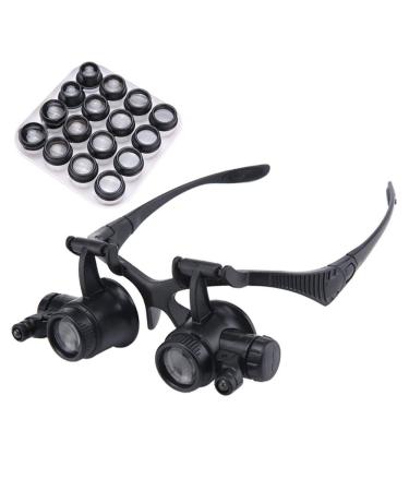 Magnifiers Head-Mounted Glasses Magnifier HD High Maintenance Watch Engraving Embroidery Reading 20 X 25X Portable Reading Aids