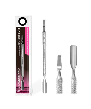 STALEKS PRO by Natury Nails Cuticle Pusher Manicure Pedicure Stainless Steel Expert 30/5