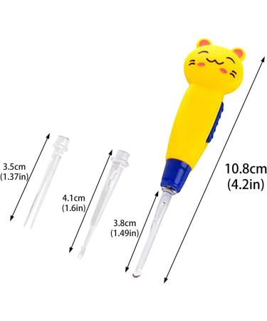LED Lighting Earwax Remover Tool for Kids and Adult Ear Pick Spoon Curette Tweezer Earwax Remover Ear Spoon Cleaning Replaceable Head Lighting Earplugs Earwax Cleaning Kit - Buy Online on GoSupps.com
